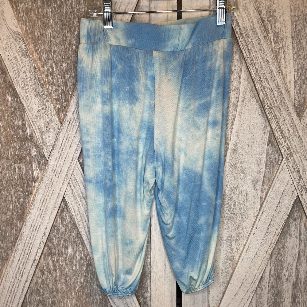 Youth Baby Blue Tie-Dye Sweatpants